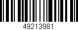 Código de barras (EAN, GTIN, SKU, ISBN): '49213981'