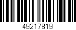 Código de barras (EAN, GTIN, SKU, ISBN): '49217819'