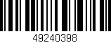Código de barras (EAN, GTIN, SKU, ISBN): '49240398'