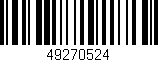 Código de barras (EAN, GTIN, SKU, ISBN): '49270524'