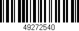 Código de barras (EAN, GTIN, SKU, ISBN): '49272540'