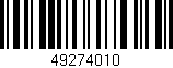 Código de barras (EAN, GTIN, SKU, ISBN): '49274010'