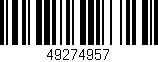 Código de barras (EAN, GTIN, SKU, ISBN): '49274957'