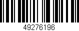 Código de barras (EAN, GTIN, SKU, ISBN): '49276196'