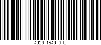 Código de barras (EAN, GTIN, SKU, ISBN): '4928_1543_0_U'