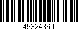 Código de barras (EAN, GTIN, SKU, ISBN): '49324360'