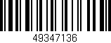 Código de barras (EAN, GTIN, SKU, ISBN): '49347136'