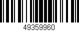 Código de barras (EAN, GTIN, SKU, ISBN): '49359960'