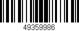 Código de barras (EAN, GTIN, SKU, ISBN): '49359986'
