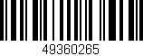 Código de barras (EAN, GTIN, SKU, ISBN): '49360265'