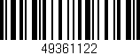 Código de barras (EAN, GTIN, SKU, ISBN): '49361122'