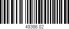 Código de barras (EAN, GTIN, SKU, ISBN): '49386.02'
