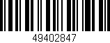 Código de barras (EAN, GTIN, SKU, ISBN): '49402847'