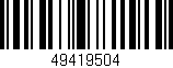 Código de barras (EAN, GTIN, SKU, ISBN): '49419504'