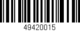 Código de barras (EAN, GTIN, SKU, ISBN): '49420015'