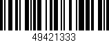 Código de barras (EAN, GTIN, SKU, ISBN): '49421333'