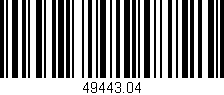 Código de barras (EAN, GTIN, SKU, ISBN): '49443.04'