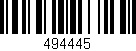 Código de barras (EAN, GTIN, SKU, ISBN): '494445'