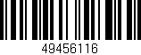 Código de barras (EAN, GTIN, SKU, ISBN): '49456116'