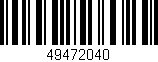 Código de barras (EAN, GTIN, SKU, ISBN): '49472040'