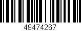 Código de barras (EAN, GTIN, SKU, ISBN): '49474267'