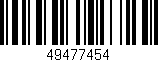 Código de barras (EAN, GTIN, SKU, ISBN): '49477454'