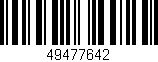 Código de barras (EAN, GTIN, SKU, ISBN): '49477642'