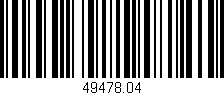 Código de barras (EAN, GTIN, SKU, ISBN): '49478.04'