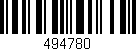 Código de barras (EAN, GTIN, SKU, ISBN): '494780'