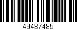 Código de barras (EAN, GTIN, SKU, ISBN): '49487485'