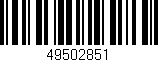 Código de barras (EAN, GTIN, SKU, ISBN): '49502851'