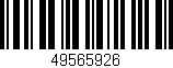 Código de barras (EAN, GTIN, SKU, ISBN): '49565926'