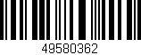 Código de barras (EAN, GTIN, SKU, ISBN): '49580362'