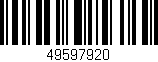 Código de barras (EAN, GTIN, SKU, ISBN): '49597920'
