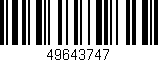 Código de barras (EAN, GTIN, SKU, ISBN): '49643747'