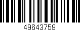 Código de barras (EAN, GTIN, SKU, ISBN): '49643759'