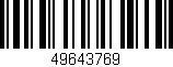 Código de barras (EAN, GTIN, SKU, ISBN): '49643769'