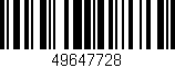 Código de barras (EAN, GTIN, SKU, ISBN): '49647728'