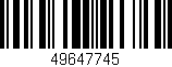Código de barras (EAN, GTIN, SKU, ISBN): '49647745'