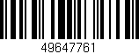 Código de barras (EAN, GTIN, SKU, ISBN): '49647761'