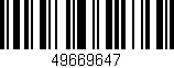 Código de barras (EAN, GTIN, SKU, ISBN): '49669647'
