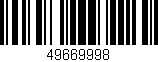 Código de barras (EAN, GTIN, SKU, ISBN): '49669998'