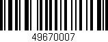Código de barras (EAN, GTIN, SKU, ISBN): '49670007'