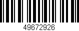 Código de barras (EAN, GTIN, SKU, ISBN): '49672926'