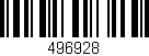 Código de barras (EAN, GTIN, SKU, ISBN): '496928'