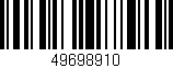 Código de barras (EAN, GTIN, SKU, ISBN): '49698910'
