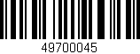 Código de barras (EAN, GTIN, SKU, ISBN): '49700045'