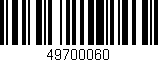 Código de barras (EAN, GTIN, SKU, ISBN): '49700060'