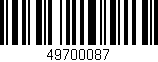 Código de barras (EAN, GTIN, SKU, ISBN): '49700087'