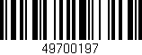 Código de barras (EAN, GTIN, SKU, ISBN): '49700197'